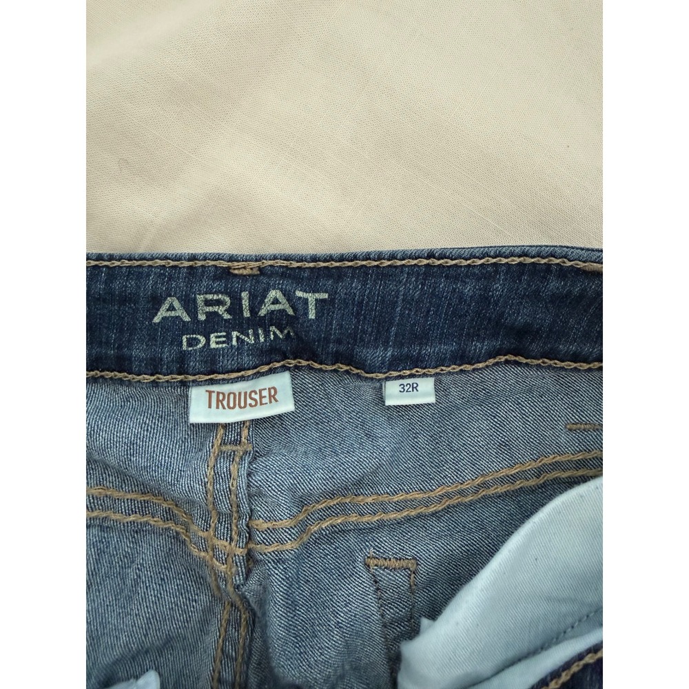 Ariat Trouser Jeans Womens 32R Wide Leg Western Cowgirl Denim - Picture 5 of 10